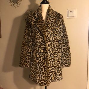 Leopard pea coat